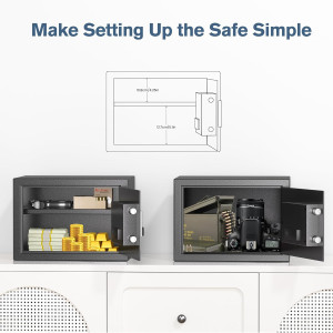 Compact 0.6 Cu Ft Digital Security Safe for Home, Office & Hotel Use