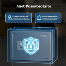 Compact 0.6 Cu Ft Digital Security Safe for Home, Office & Hotel Use