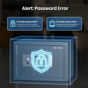 Compact 0.6 Cu Ft Digital Security Safe for Home, Office & Hotel Use