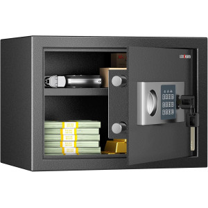 Compact 0.6 Cu Ft Digital Security Safe for Home, Office & Hotel Use