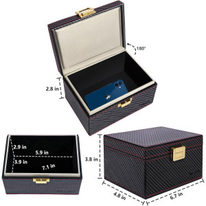 TICONN Boîte Faraday Blocage Signal Clé Sans Clé Carbone