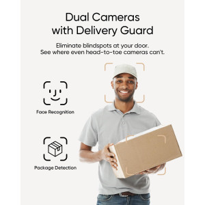 eufy E340 Wireless Video Doorbell 2K HD, Dual Cameras, No Fee