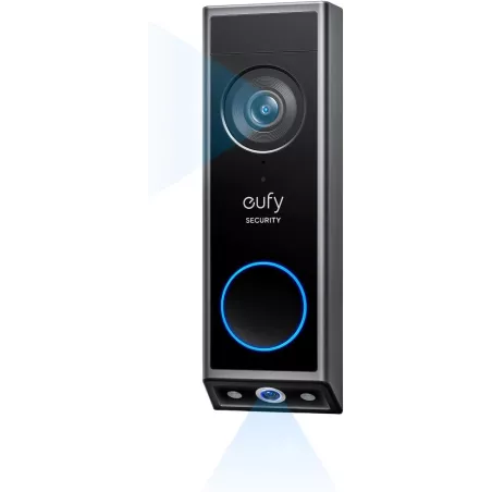 Eufy E340 Sonnette Vidéo Sans Fil 2K HD, Vision Nocturne Couleur