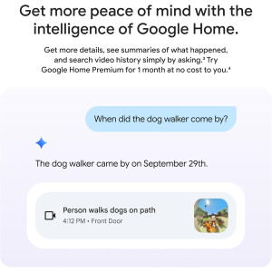 Google Nest Doorbell 3e Gén, 2K, Vision Nuit, Audio, 2025