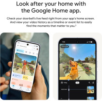 Google Nest Doorbell 3e Gén, 2K, Vision Nuit, Audio, 2025