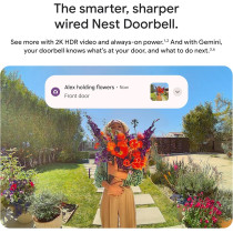 Google Nest Doorbell 3e Gén, 2K, Vision Nuit, Audio, 2025