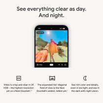 Google Nest Doorbell 3e Gén, 2K, Vision Nuit, Audio, 2025