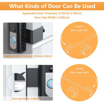 QIBOX No-Drill Anti-Theft Mount for Ring/Blink Video Doorbells