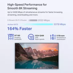 Routeur WiFi 6 TP-Link AX5400 Archer AX73 - Dual Band Gigabit