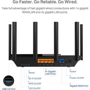 TP-Link Archer AX73 AX5400 WiFi 6 Router – Dual Band Gigabit, Long Range