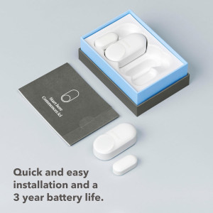 Ecobee Smart Sensor 2-Pack for Doors & Windows - WiFi Security & Energy