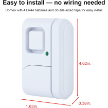 GE Window & Door Alarm 6 Pack - Wireless Burglar Alert, Easy Install