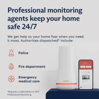 Système de Sécurité Domestique Sans Fil SimpliSafe 8 pièces - Surveillance 24/7 Optionnelle - Alexa & Google Compatible