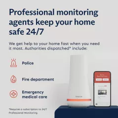 Système de Sécurité Domestique Sans Fil SimpliSafe 8 pièces - Surveillance 24/7 Optionnelle - Alexa & Google Compatible