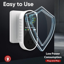 4-in-1 Gas & Carbon Monoxide Detector with Temp & Humidity for Home & RV