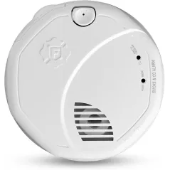 Détecteur combiné fumée et monoxyde de carbone First Alert SMCO100, batterie, bouton test/silence, blanc