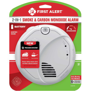 First Alert SMCO100 Smoke & CO Alarm Battery Operated 1-Pack White
