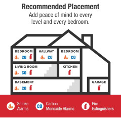 Détecteur Fumée & CO First Alert SMCO210, Batterie 10 Ans