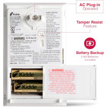 Kidde Carbon Monoxide Detector - Plug-In with Battery Backup & Test-Hush
