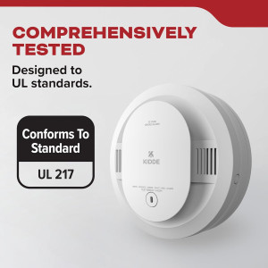 Kidde Smoke Detector with 10-Year Battery & LED Warning Indicators