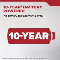 Détecteur de fumée Kidde 10 ans avec voyant LED et batterie