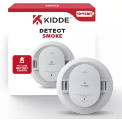 Détecteur de fumée Kidde 10 ans avec voyant LED et batterie