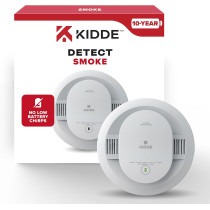 Kidde Smoke Detector with 10-Year Battery & LED Warning Indicators