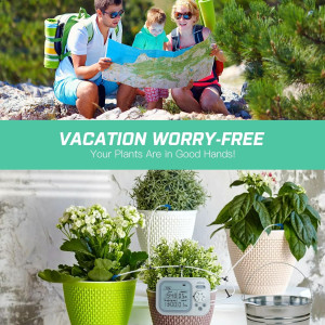 Automatic Indoor Plant Waterer for 15 Pots with Smart Humidity Timer