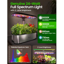 LetPot LPH-SE 12-Pod Smart Hydroponic Herb Garden Kit with WiFi & LED
