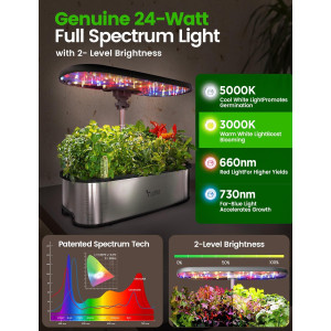 LetPot LPH-SE 12-Pod Smart Hydroponic Herb Garden Kit with WiFi & LED