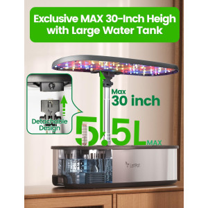 LetPot LPH-SE 12-Pod Smart Hydroponic Herb Garden Kit with WiFi & LED