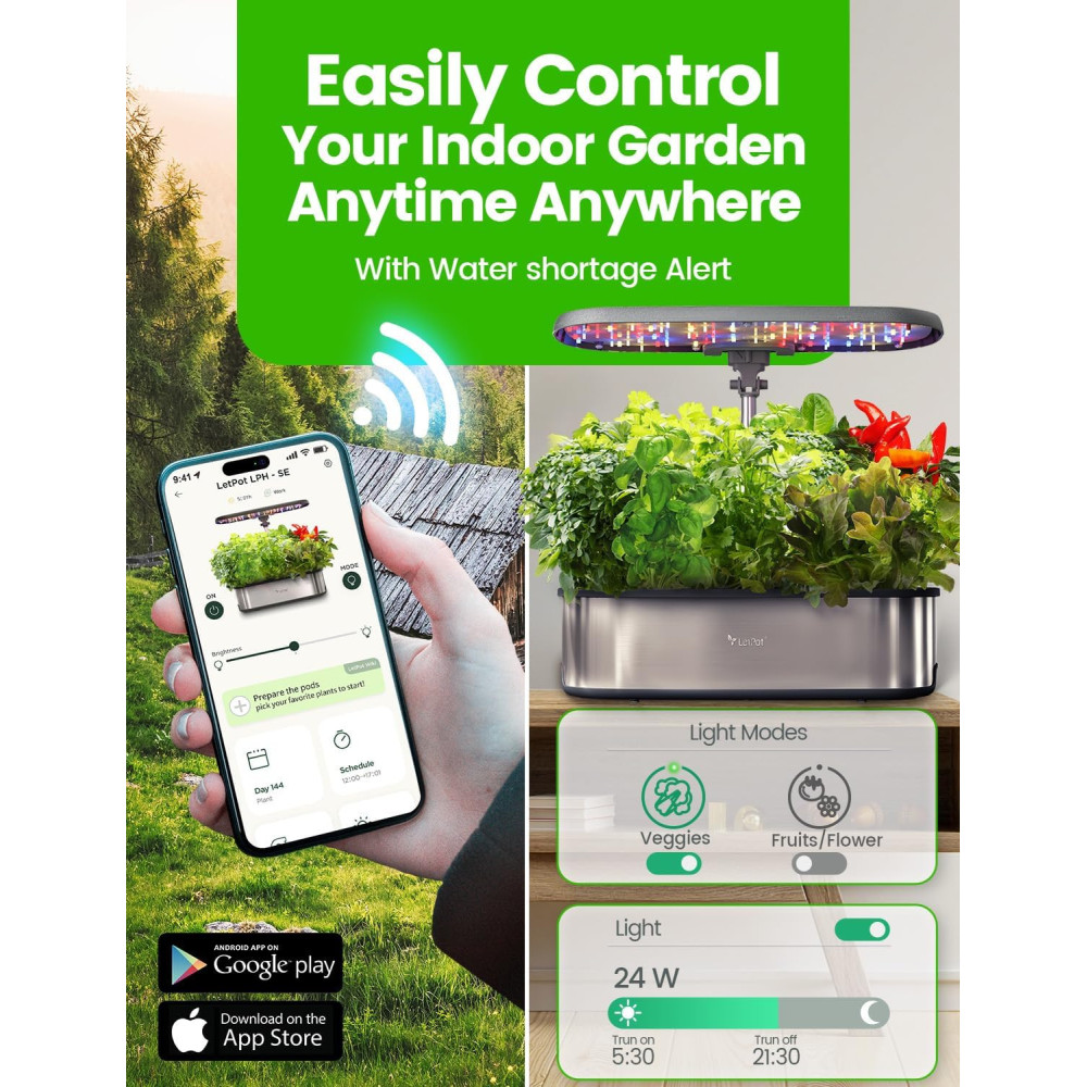 LetPot LPH-SE : Jardin d’Herbes Intérieur Smart 12 Pods