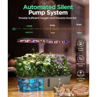 LetPot LPH-Air Kit Hydroponique Intelligent WiFi, 24W Spectre Complet, 10 Pots, Jardin Intérieur Connecté