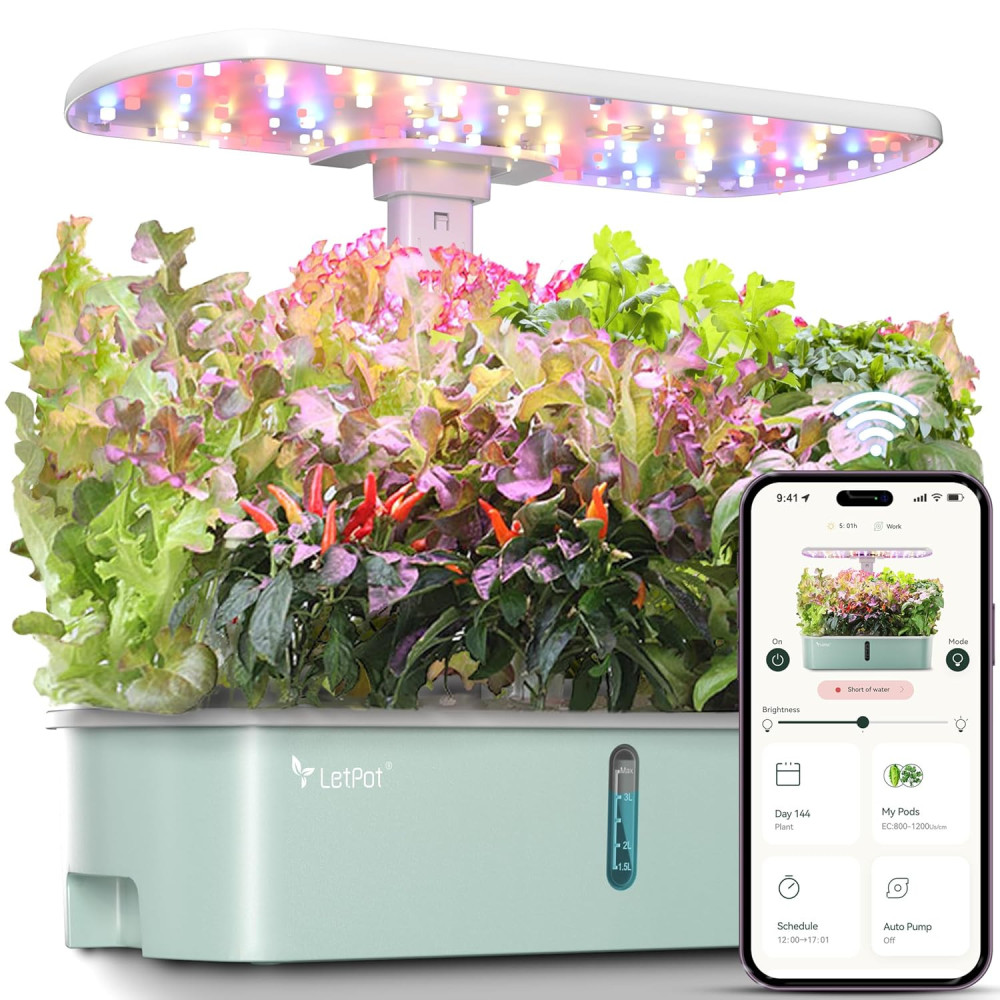 LetPot LPH-Air Smart Hydroponic Garden Kit with WiFi & Adjustable Grow Light