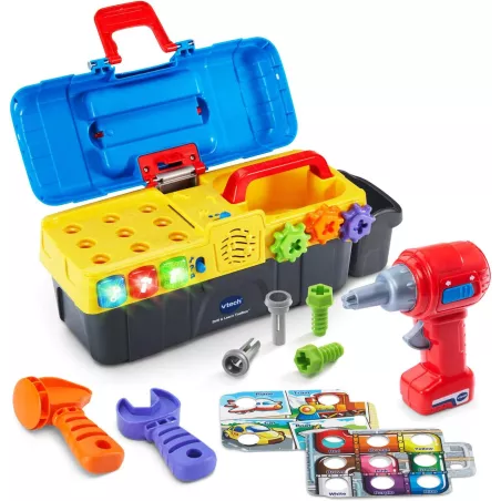 VTech Boîte à Outils Éducative Drill and Learn pour Enfants - Apprentissage Ludique et Interactif
