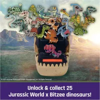 BITZEE Jurassic World Jouet Dinosaure Interactif avec 25 Dinos, Réagit au Toucher, Cadeau Enfant
