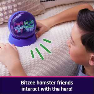 BITZEE Boule Interactive pour Hamster avec Plus de 20 Hamsters, Réagit au Toucher - Cadeau Enfant