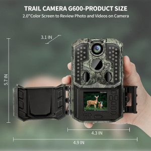 WOSPORTS 48MP 4K Trail Camera with Night Vision & IP66 Waterproof
