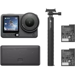 DJI Osmo Action 6 Enhanced Combo - Caméra d'action 4K, capteur 1/1.1, ouverture variable f/2.0-f/4.0, batterie double