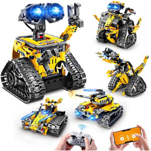 HOGOKIDS 5-in-1 Robot Building Toy Set - Remote & APP Controlled STEM Fun