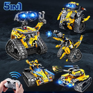 HOGOKIDS 5-in-1 Robot Building Toy Set - Remote & APP Controlled STEM Fun
