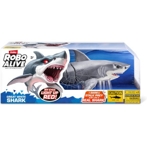 Robo Alive Great White Shark Toy by Zuru – Battery-Powered & Light Up