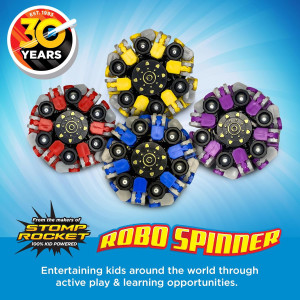 Stomp Rocket Robo Spinner 4-Pack – Transformable Fidget Toy & STEM Gift