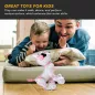 Top Race Robot Chien Rose Télécommandé - Jouet Interactif avec Touches, Sons, Danses, Commandes Vocales, Dès 3 ans