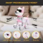 Top Race Robot Chien Rose Télécommandé - Jouet Interactif avec Touches, Sons, Danses, Commandes Vocales, Dès 3 ans