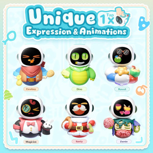 ENERGIZE LAB Eiliko Aquamarine – Tiny AI Charm Robot Pendant Toy