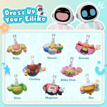 ENERGIZE LAB Eiliko Aquamarine – Tiny AI Charm Robot Pendant Toy