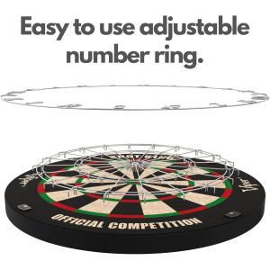 Viper GLD Shot King Steel Tip Dartboard Set with 6 Darts & Rotating Ring