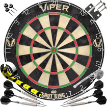 Viper GLD Shot King Steel Tip Dartboard Set with 6 Darts & Rotating Ring