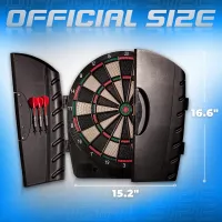 Cible Électronique Franklin Sports avec 6 Fléchettes Soft Tip et Tableau de Score Digital